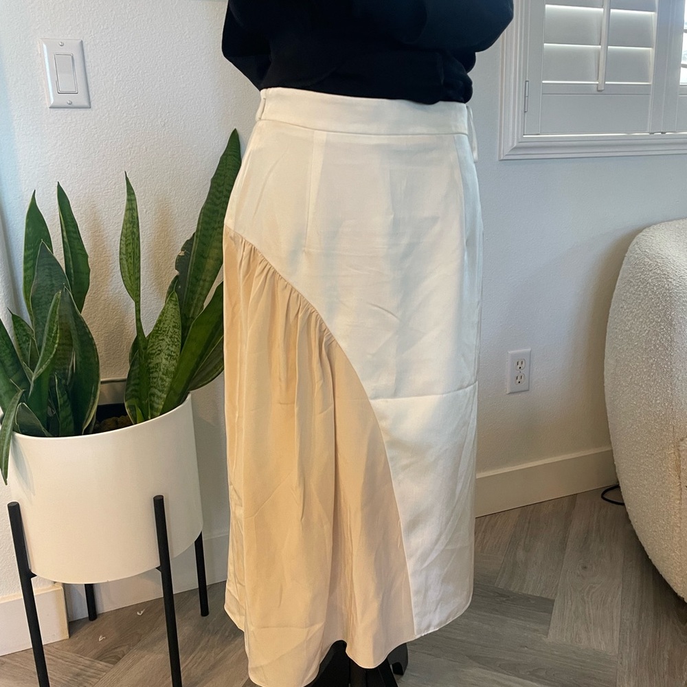 Elegant White and Cream Women's Skirt